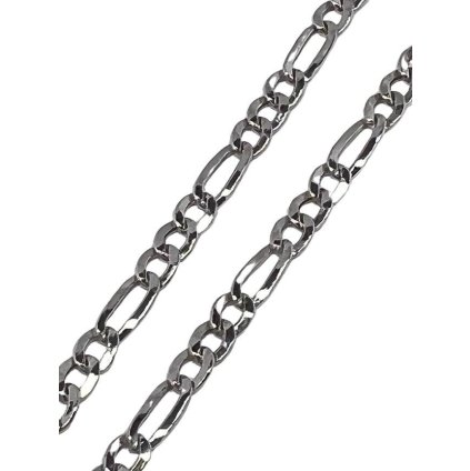 Retiazka z bieleho zlata Figaro 3,3 mm