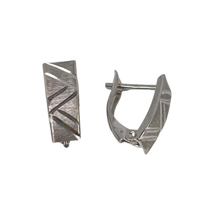 Zlaté náušnice matované s lesklými líniami