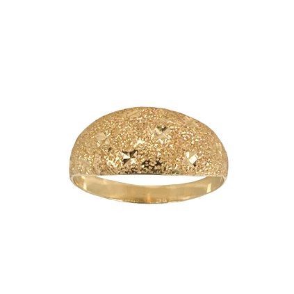 Zlatý prsteň zo žltého zlata s pieskovaním