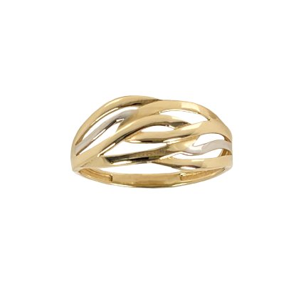 Zlatý prsteň dvojfarebný lesklý Oaklee