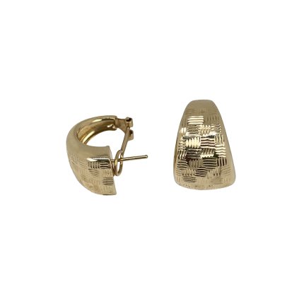 Zlaté náušnice klipsové s gravírovaním