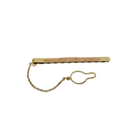 Zlatá spona na kravatu s gravírom z ružového zlata