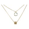Zlatý náhrdelník so zirkónmi Dva v jednom