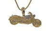 Zlatý prívesok dvojfarebný Motorka