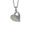 Prívesok z bieleho zlata so zirkónmi Srdce v srdci