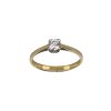 Zlatý prsteň z kombinovaného zlata so zirkónom