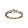 Zlatý dvojfarebný prsteň so zirkónmi Elise