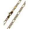 Zlatá dvojfarebná retiazka Figaro 3,2 mm
