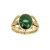 Zlatý prsteň so zeleným kameňom malachit