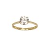 Prsteň zo žltého zlata s čírym zirkónom