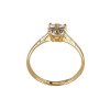 Prsteň zo žltého zlata s čírym zirkónom