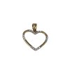 Zlatý prívesok srdce so zirkónmi