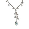 Strieborný náhrdelník s Ab kryštálmi a guľôčkami
