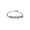 Strieborný náramok nekonečno s kryštálmi