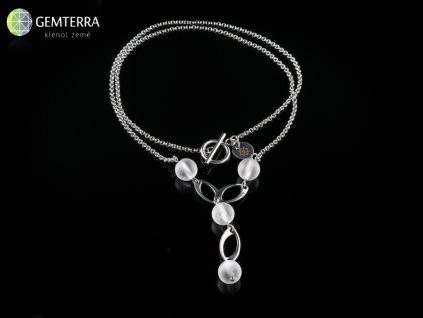 Náhrdelník z křišťálu a chirurgické oceli
