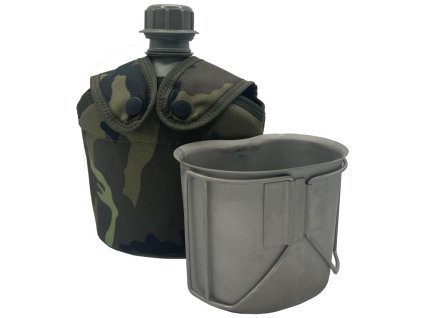 Vojenská polní láhev AČR MNS s pitítkem (PROVEDENÍ POUŽITÁ)