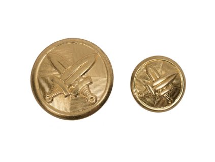 Knoflík AČR meče ZLATÝ (PROVEDENÍ malý 14mm)