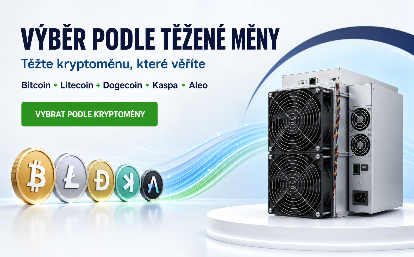 výběr podle kryptoměny