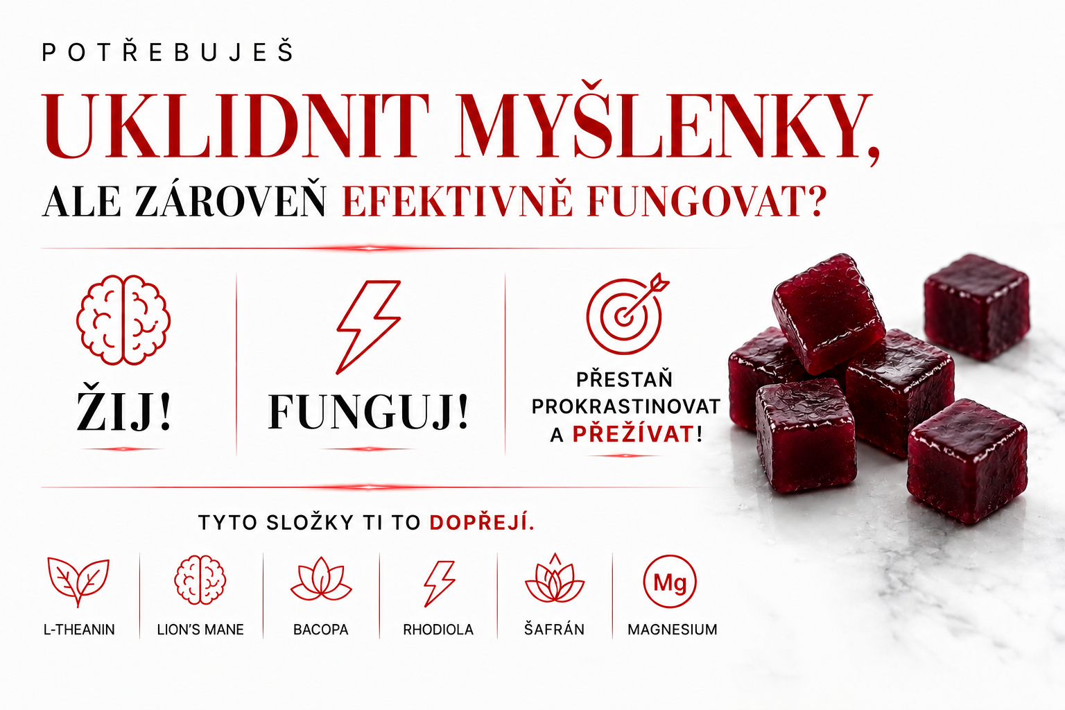 Potřebuješ uklidnit myšlenky, ale zároveň efektivně fungovat?