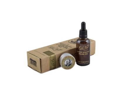 Darčekový set Cpt. Fawcett — Booze & Baccy Beard Oil & Moustache Wax