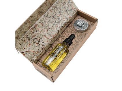 Darčekový set Cpt. Fawcett — Private Stock Beard Oil & Moustache Wax
