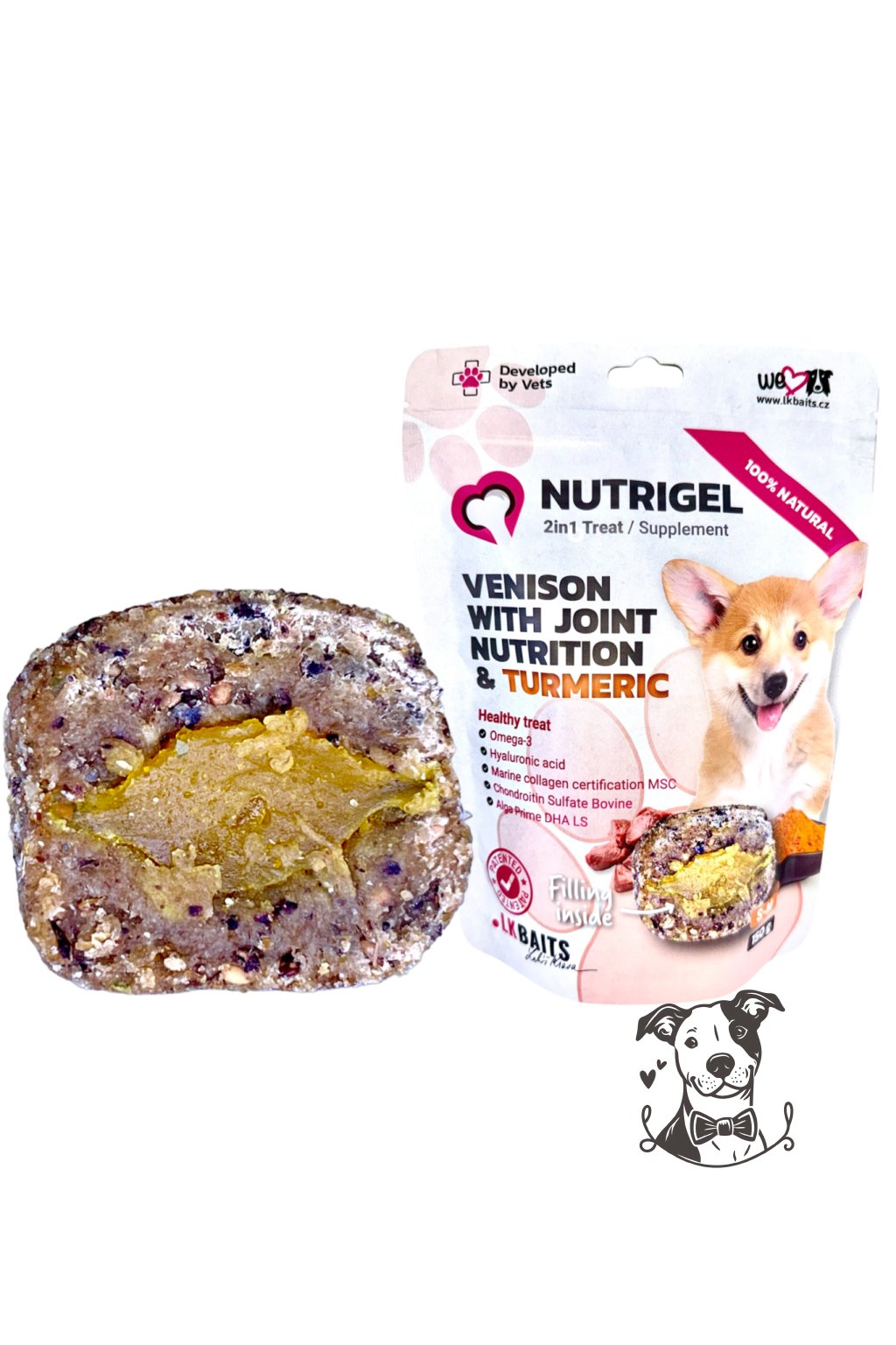 Kloubní výživa Nutrigel pochoutka Zvěřina s kurkumou 150g - LK