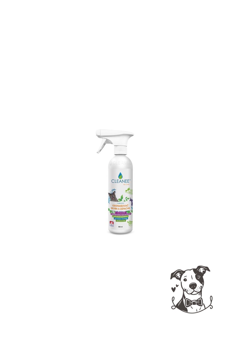cleanee pet care eko odstranovac skvrn a zapachu po domacich mazliccich s vuni levandule 500ml