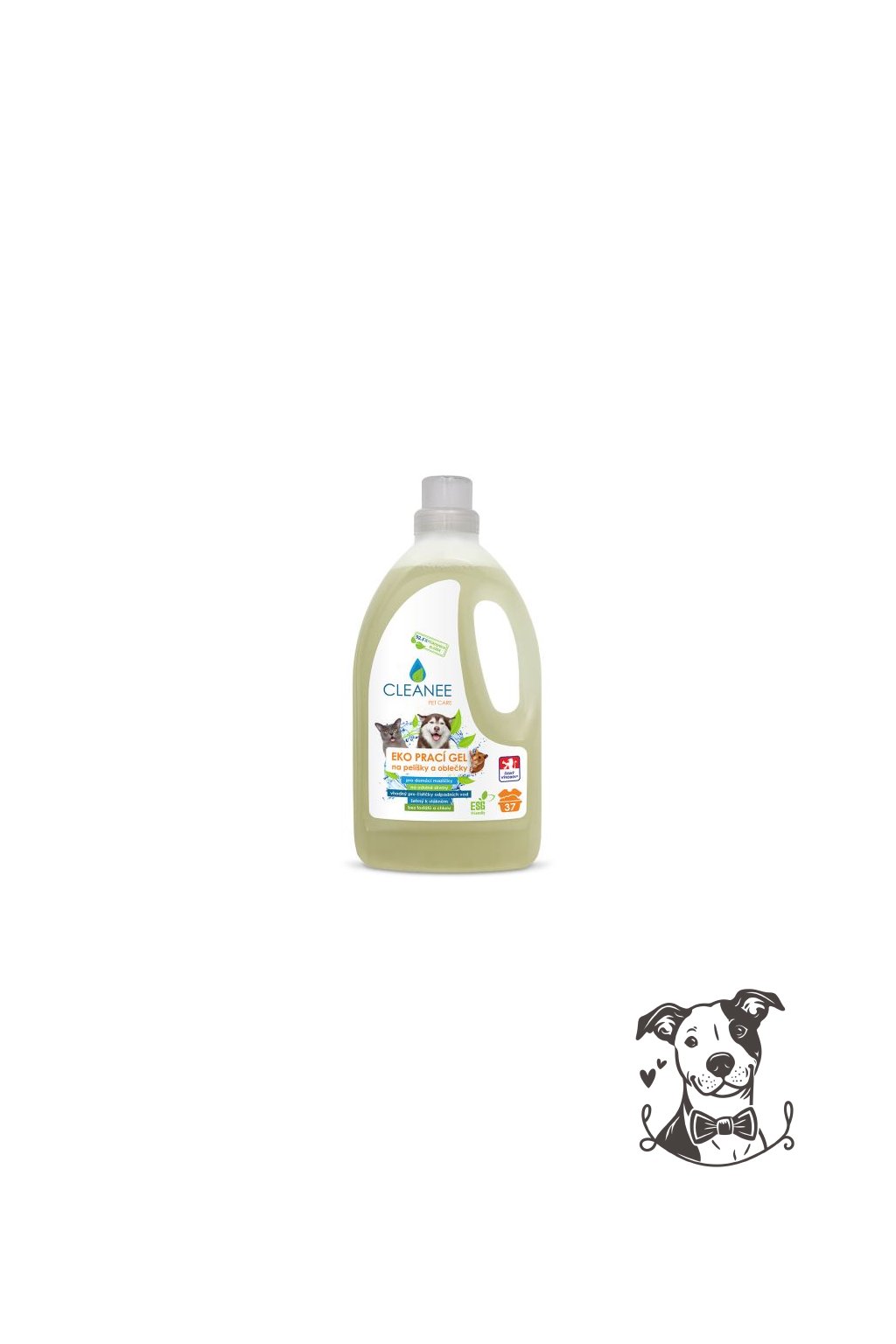 cleanee pet care eko praci gel na pelisky a oblecky pro domaci mazlicky 1 5l