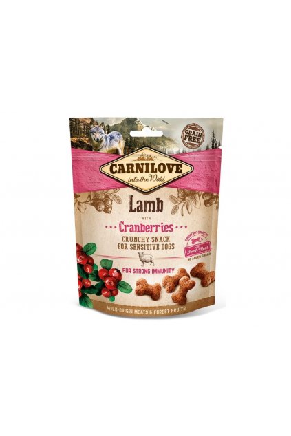 4262 5235 carnilove dog crunchy snack lamb cranberries 200g