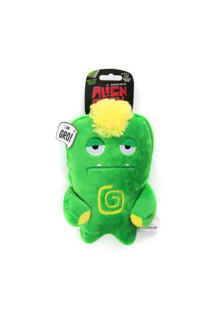 spunky pup alien flex plush dog toy bubu 2308