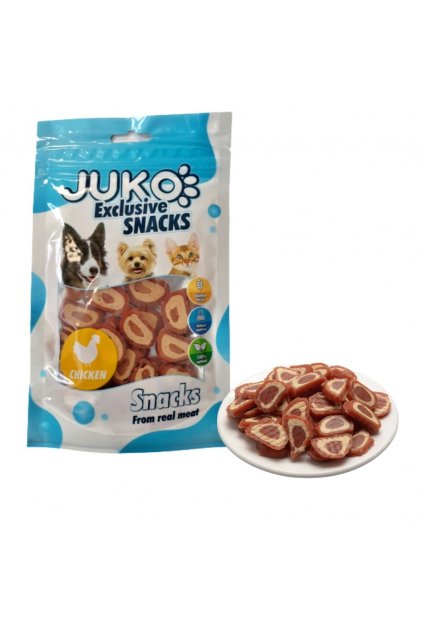 0026101 juko snacks chicken pollock chips 70 g