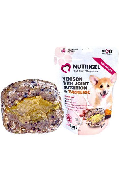Kloubní výživa Nutrigel pochoutka Zvěřina s kurkumou 150g - LK