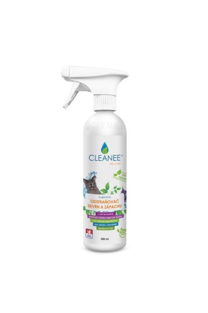 cleanee pet care eko odstranovac skvrn a zapachu po domacich mazliccich s vuni levandule 500ml