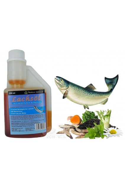 Lososový olej Wallitzer s bylinkami 250ml