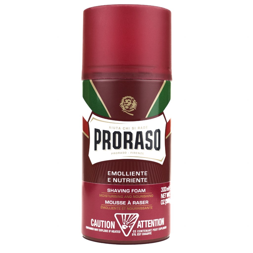 Vyživující pěna na holení Red - santalové dřevo (300 ml), Proraso