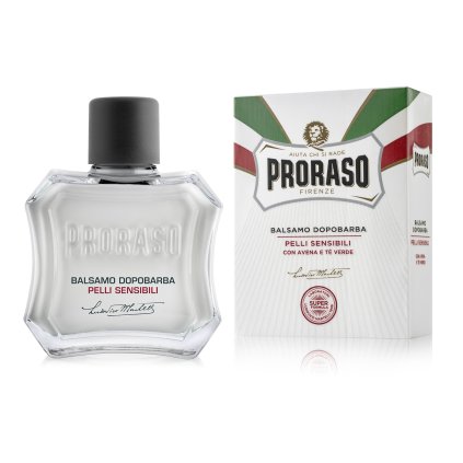 Balzám po holení White pro citlivou pokožku - zelený čaj (100 ml), Proraso