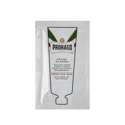 Krém na holení White pro citlivou pokožku - zelený čaj (4 ml), Proraso