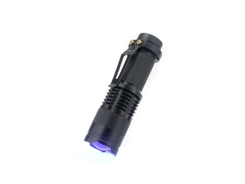 Black Geocaching-UV Torch 12 LED Light Black 