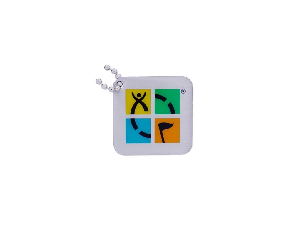 Geocaching Logo Travel Tag- farebný