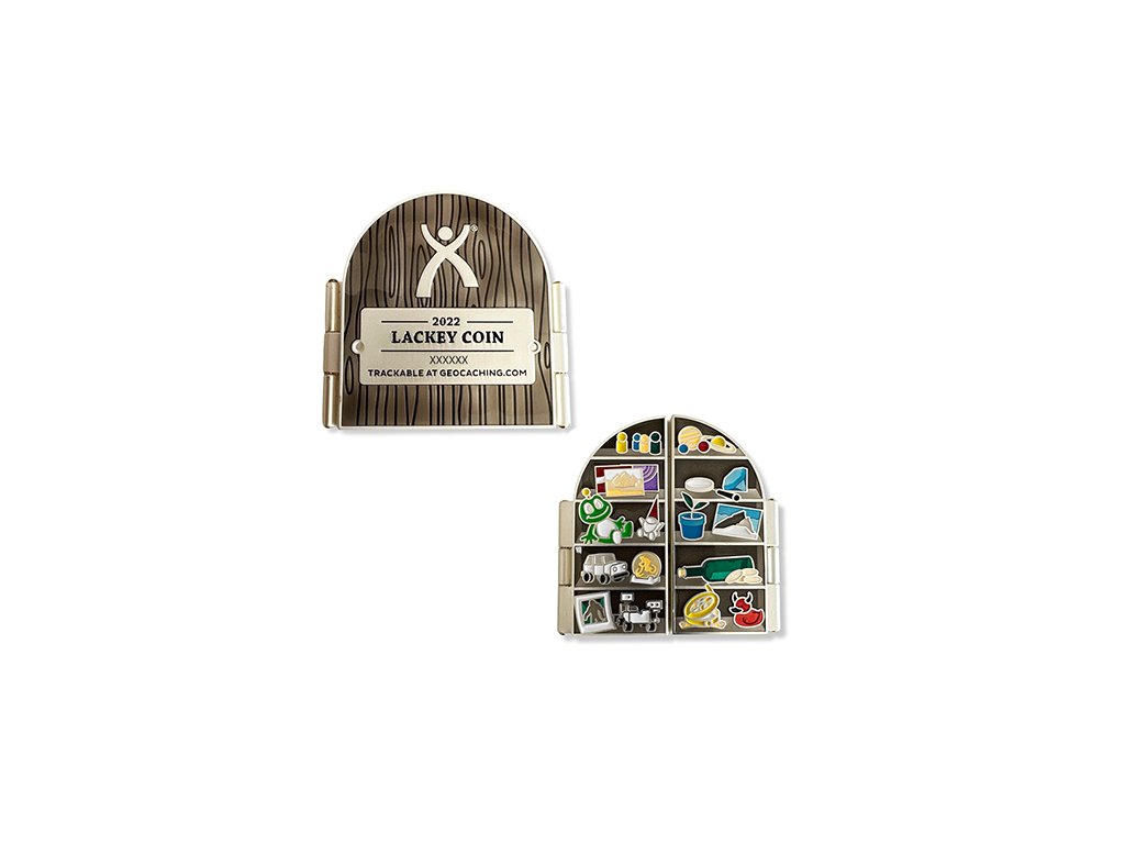 2022 Lackey Geocoin and Tag Set - Satin Silver