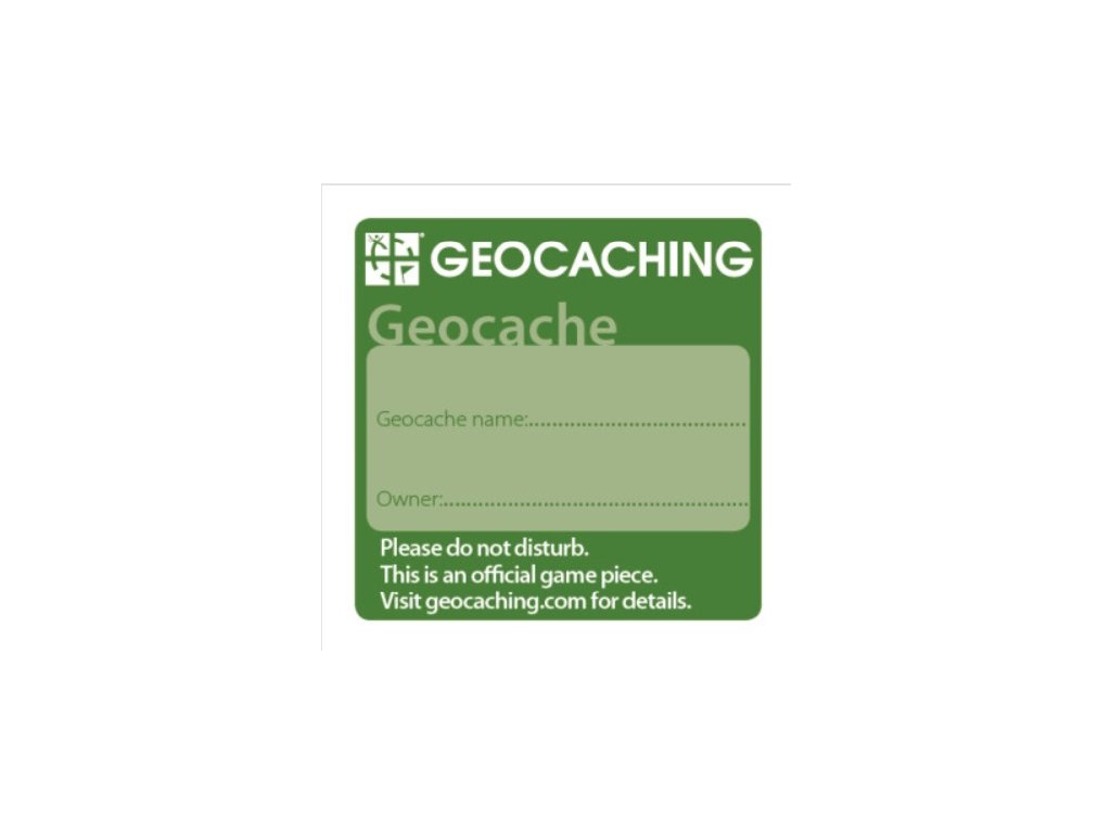 Sticker on geocache small