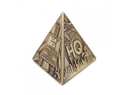 3D Trifecta Geocoin3D Trifecta Geocoin antique bronze.