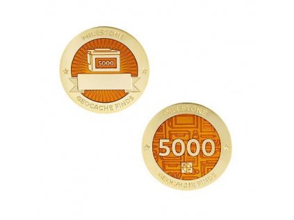 5000 nájdených kešiek - geocoin set. Geocachingový obchod.