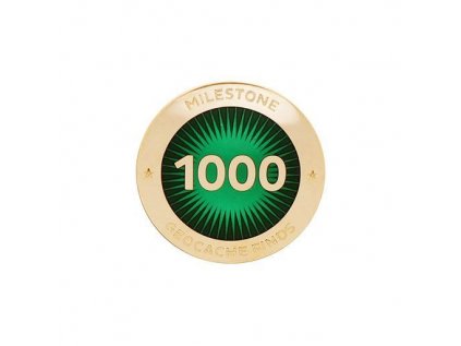 Milestone Pin - 1,000 Finds. Geocachingový obchod.