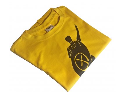 134 - Kids yellow Tshirt Superman & Geocaching