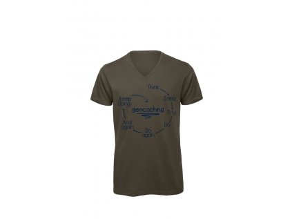 Geocaching Circle - Tshirt XL-3XL V-neck