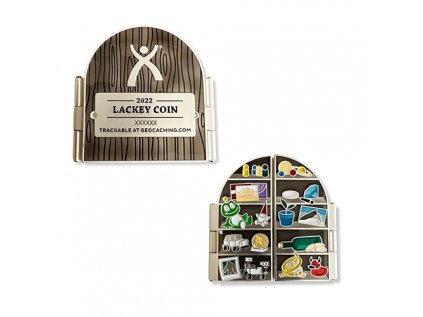 2022 Lackey Geocoin and Tag Set - Satin Silver