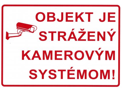 Objekt je strážený kamerovým systémom A5