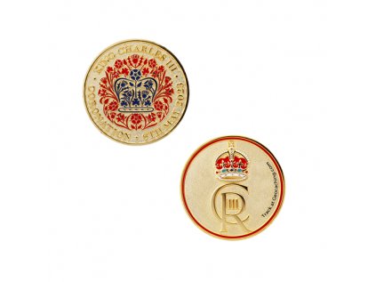 King Charles III Coronation Geocoin - Satin Gold