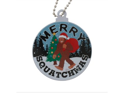 Merry Squatchmas Cache Buddy Travel Tag